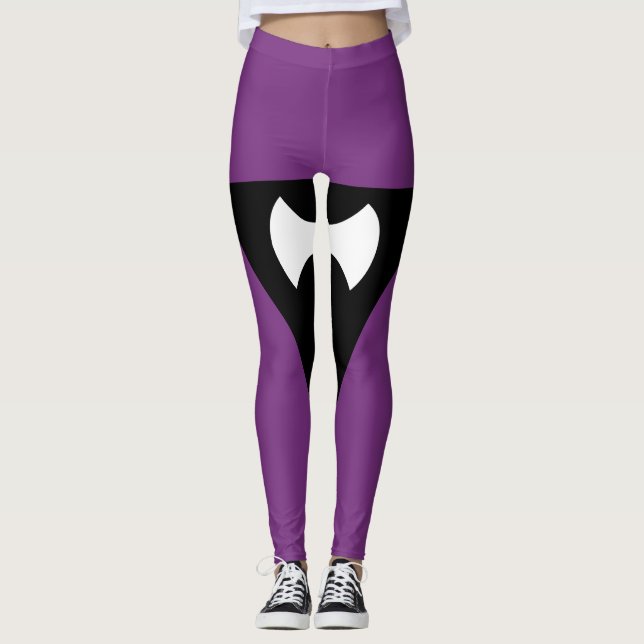 Lesbian Labrys Pride Flag Leggings (Vorderseite)