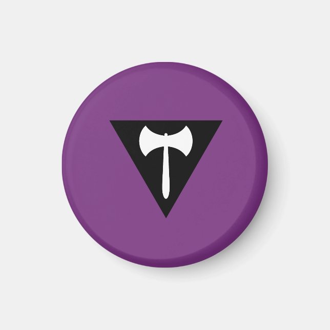 Lesbian Labrys Pride Flag Magnet (Vorne)