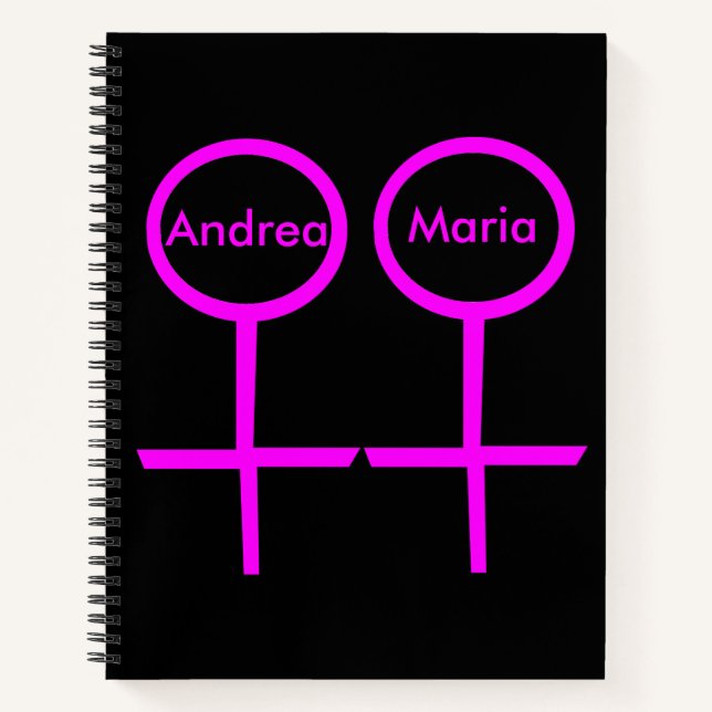 Lesbian Lovers Custom Notebook Notizbuch (Vorderseite)