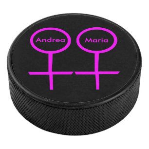 Lesbian Lovers Personalisiert Hockey Puck