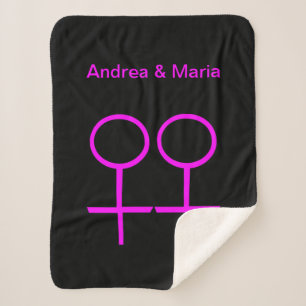 Lesbian Lovers Sherpa Blanket Sherpadecke