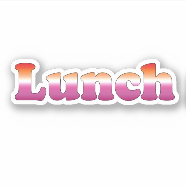 Lesbian Lunch Aufkleber (Vorderseite)