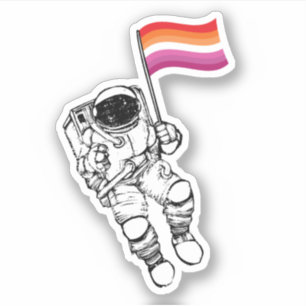 Lesbian Moonwoman Pride Aufkleber