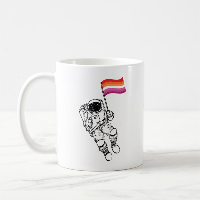 Lesbian Moonwoman Pride Kaffeetasse (Links)