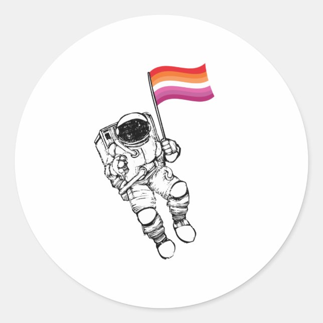 Lesbian Moonwoman Pride Runder Aufkleber (Vorderseite)