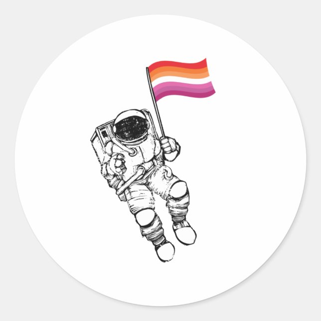 Lesbian Moonwoman Pride Runder Aufkleber (Vorderseite)