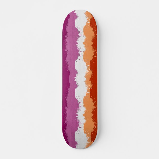 Lesbian Pride Abstrakt Skateboard (Vorne)