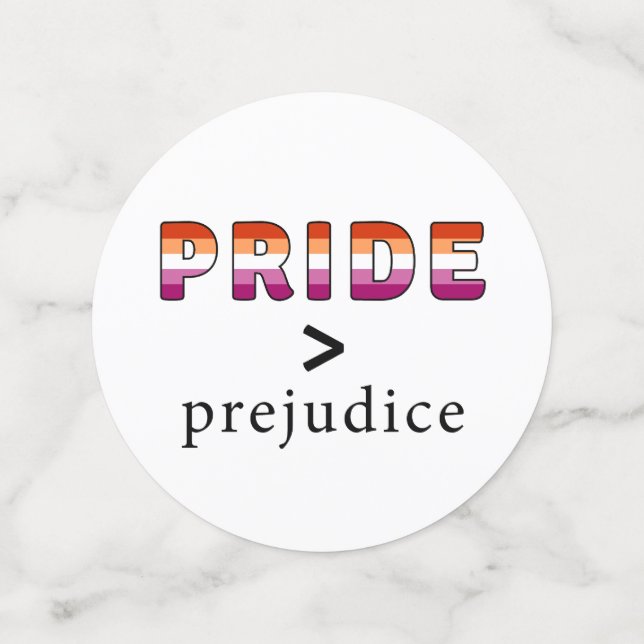 Lesbian Pride and Prejudice confetti Konfetti (Mittel Rückseite)