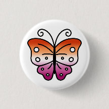 Lesbian Pride Butterfly Pin Badge