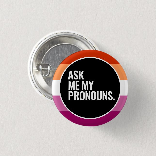 Lesbian Pride Button (Vorne & Hinten)