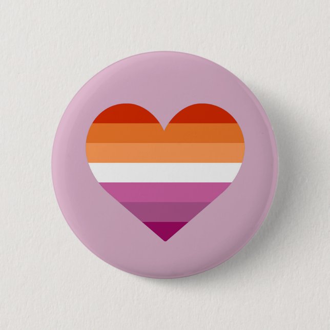 Lesbian Pride Drapeau Coeur Design Badge Pride 202 (Devant)
