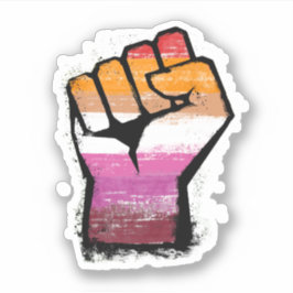 Lesbian Pride Fist Aufkleber