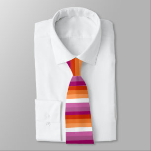 Lesbian Pride Flag Neck Tie Krawatte