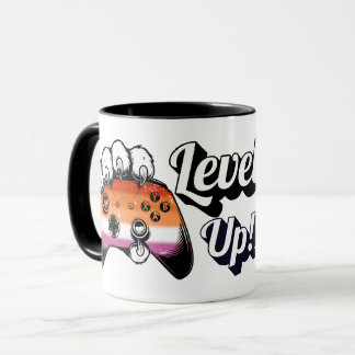 Lesbian Pride Level Up Tiger Paw Controller Mug Tasse