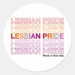 Lesbian Pride Runder Aufkleber