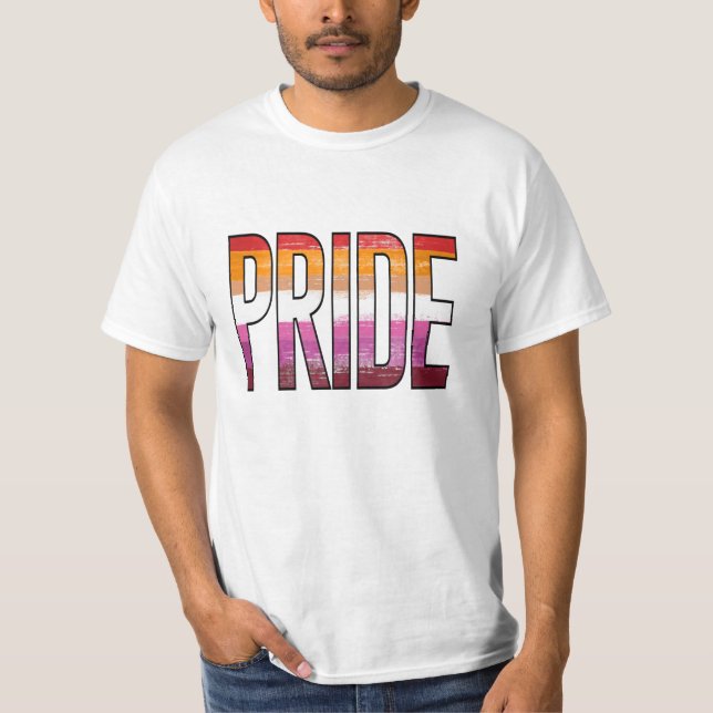 Lesbian Pride Word T-Shirt (Vorderseite)
