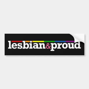 Lesbian&proud schwarzer Autoaufkleber
