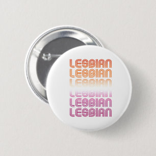 Lesbian Retro Muster Design Button