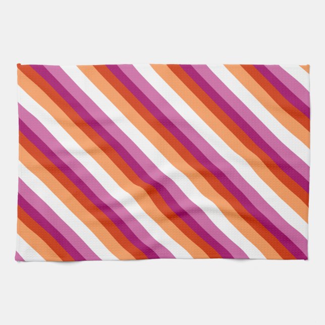 Lesbian Stripes | Lesbian Pride  Geschirrtuch (Horizontal)