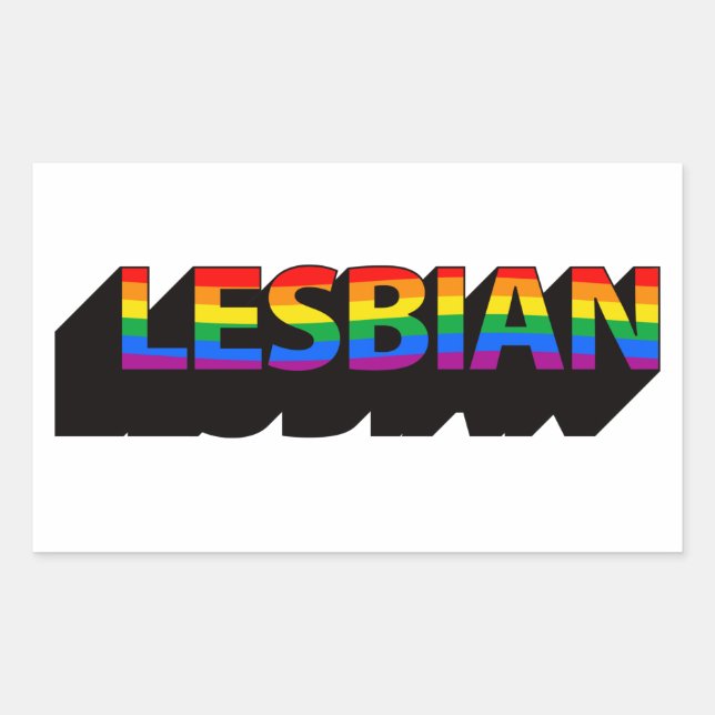 LESBIAN-T - Shirt Rechteckiger Aufkleber (Vorderseite)