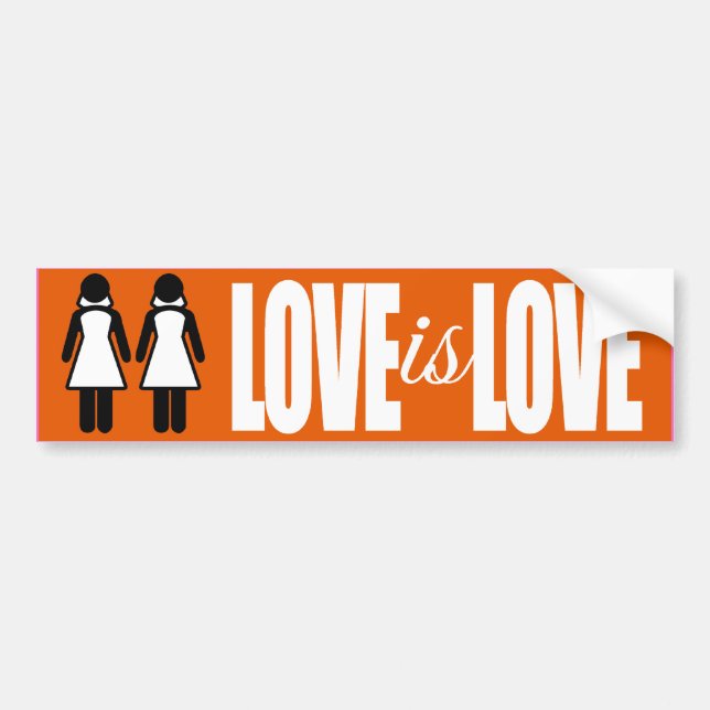 LESBIAN WEDDING LIEBE IST LIEBE -.png Autoaufkleber (Vorne)