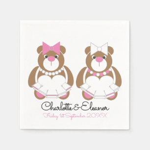 Lesbian Wedding Teddy Bar Brides Serviette
