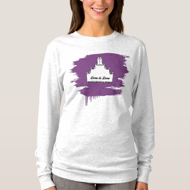 LESBIAN WEDING CAKE LIEBE T-Shirt (Vorderseite)