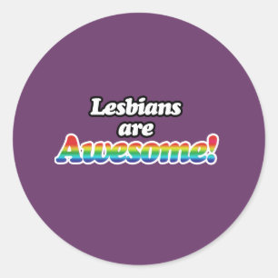 LESBIANER SIND PHANTASTISCH RUNDER AUFKLEBER