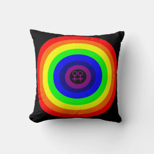 Lesbians Rainbow Pillow Kissen