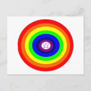 Lesbians Round Rainbow Postcard Postkarte