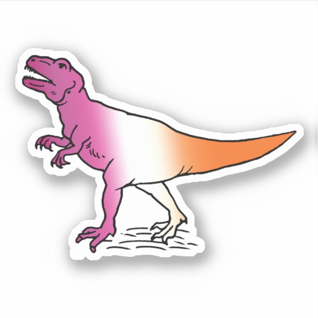 Lesbisaurus Aufkleber (Vorderseite)