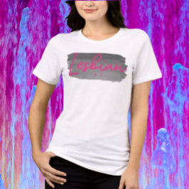 Lesbisch AF Lippenstift Rosa Tri-Blend Shirt