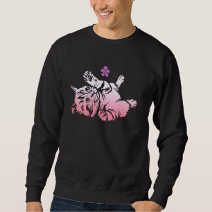 Lesbisch Playful Kitten Niedlich Pink Cat Prix Art Sweatshirt