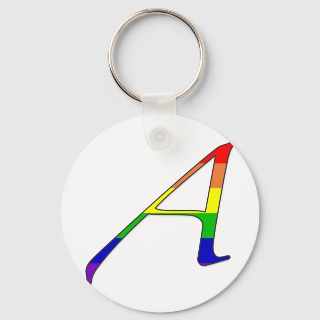Lesbisch und Gay Pride "Scarlet" Buchstabe A Schlüsselanhänger (Vorderseite)