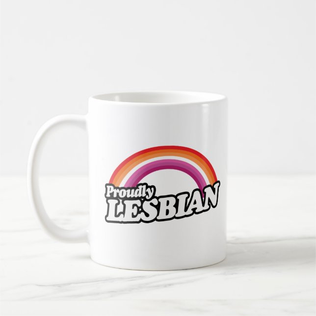 Lesbisch und Stolz Kaffeetasse (Links)