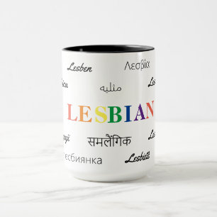 Lesbisch - Viele Sprachen; alle Lieben Tasse