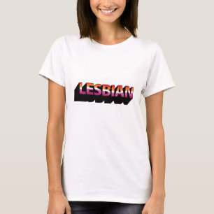 LESBISCHE 3D-Flagge T-Shirt