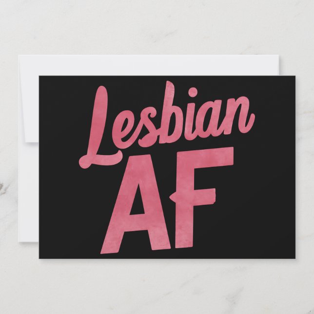 Lesbische AF Blume LGBT Pride Gay Liebe Parade Einladung (Vorderseite)