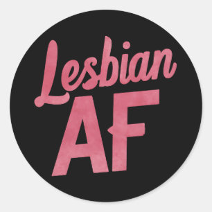 Lesbische AF Blume LGBT Pride Gay Liebe Parade Runder Aufkleber