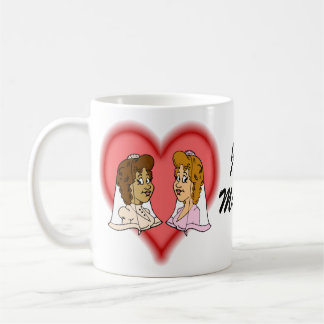 Lesbische Bi-Rassische Paare Kaffeetasse
