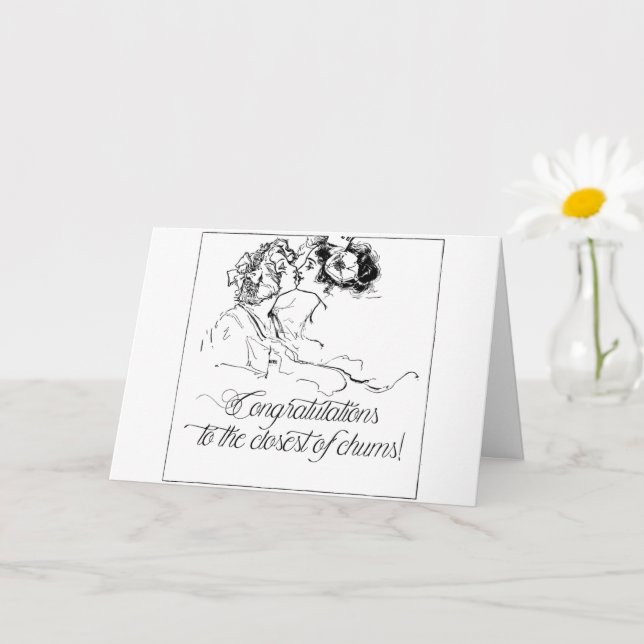 Lesbische Bisexuelle Glückwünsche Hochzeit Karte (Kleine Pflanze)