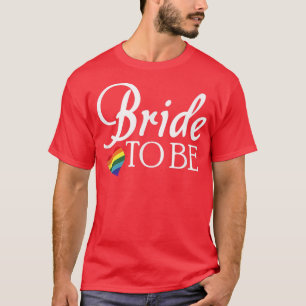 Lesbische Braut als LGBTQ-Hochzeitspass T-Shirt