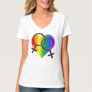 Lesbische die Liebe-Shirts der Gay Pride-T - T-Shirt