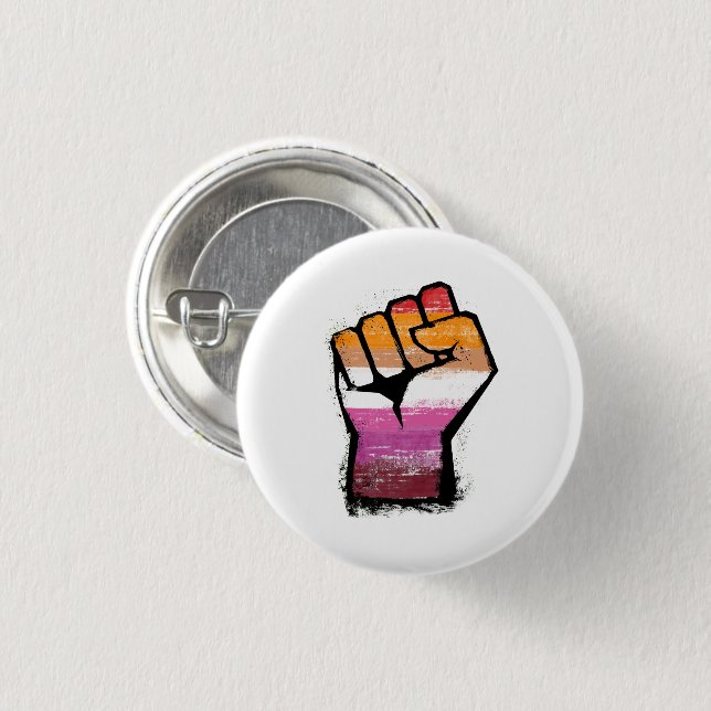 Lesbische Faust Button (Vorne & Hinten)