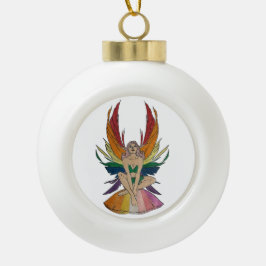 Lesbische Fee Keramik Kugel-Ornament