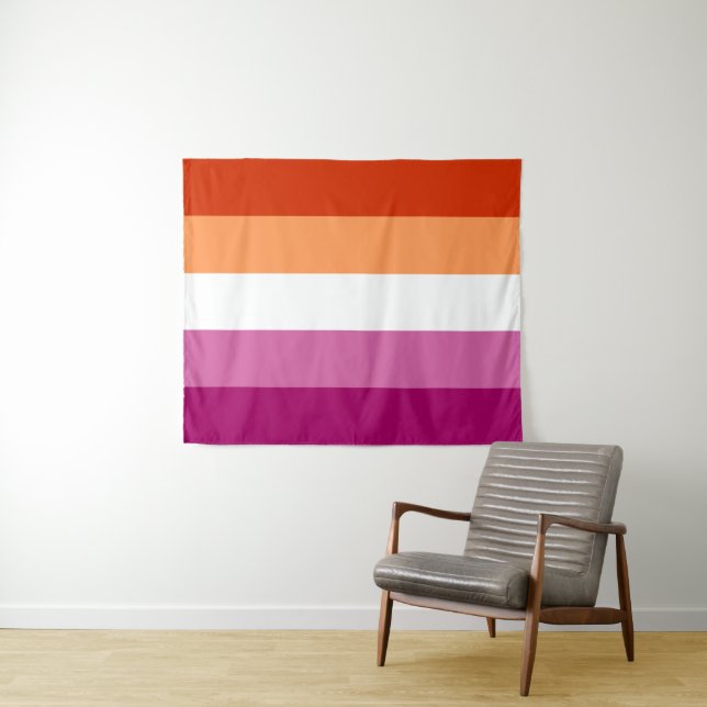 Lesbische Flagge 50 x 60 Wandteppich (Beispiel (Horizontal))