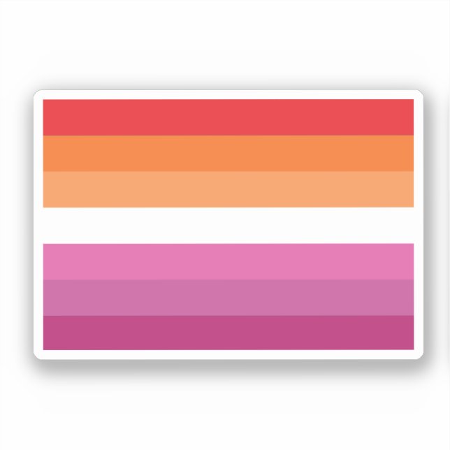 Lesbische Flagge Aufkleber (Vorderseite)