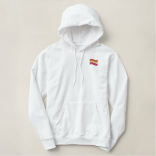 Lesbische Flagge bestickter Hoodie