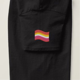 Lesbische Flagge Besticktes T-Shirt