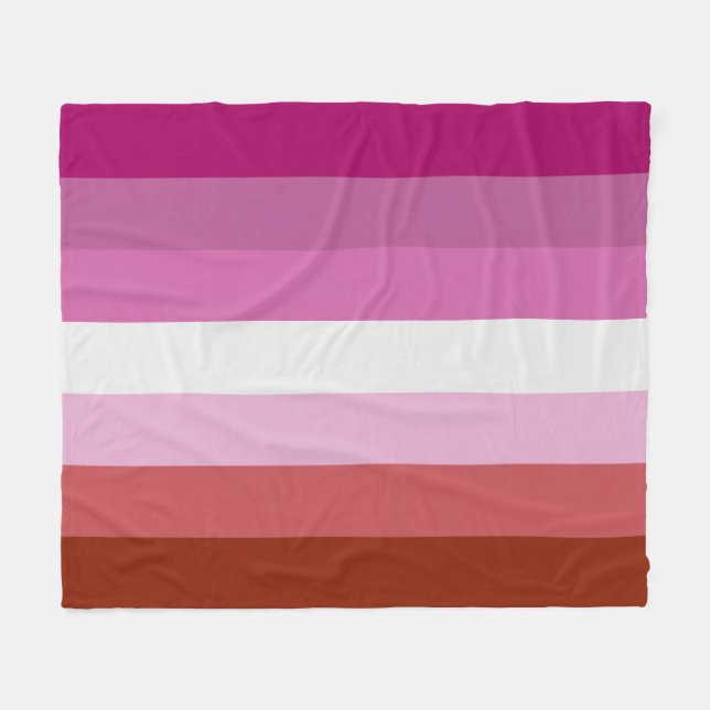 Lesbische Flagge Fleecedecke (Vorderseite (Horizontal))